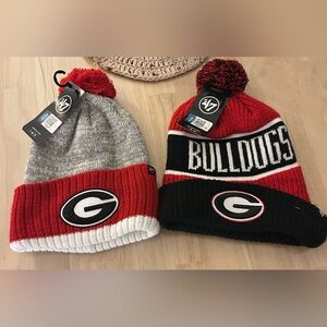 Two for the price of one 47 Ga Bulldog beanies